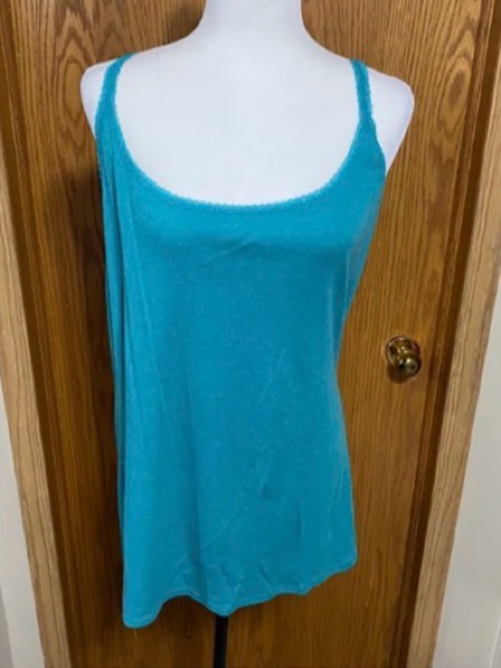 Womenβs Teal Tank Top - Lightweight Scoop Neck